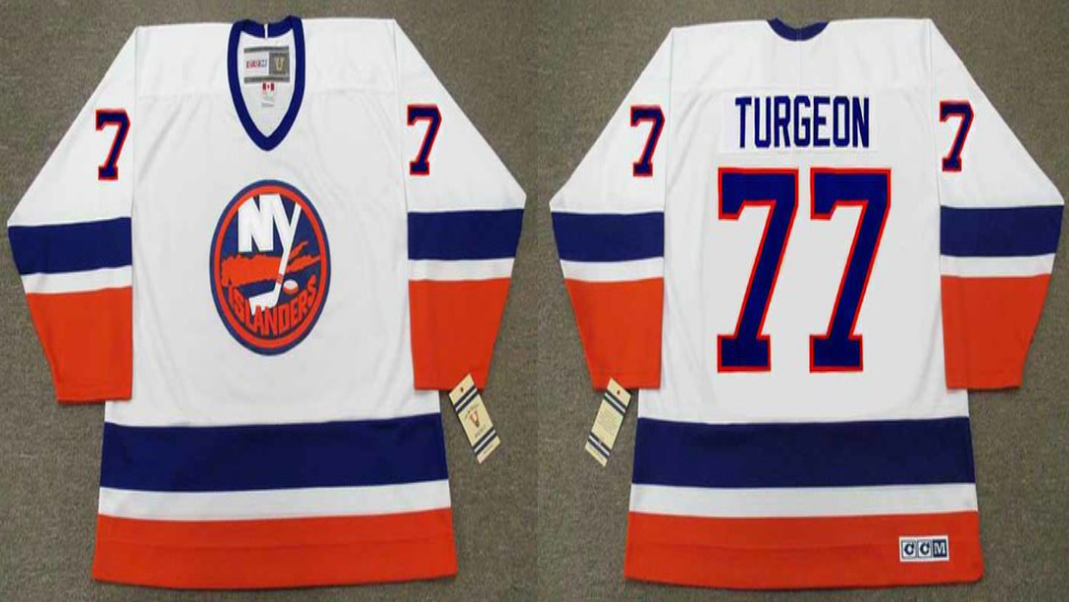 2019 Men New York Islanders #77 Turgeon white CCM NHL jersey->new york islanders->NHL Jersey